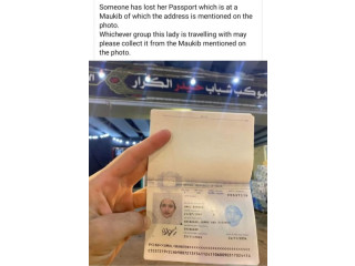 Someone has lost her Passport