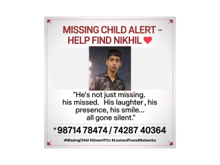 CHILD ALERT – Help Find Nikhil