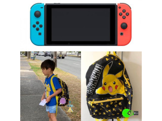 Pikachu Backpack lost with Nintendo Switch