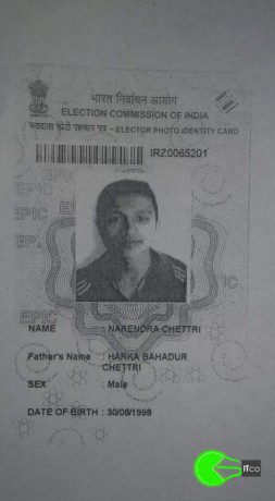 lost-voter-ld-card-in-the-name-of-narendra-chettri-big-0