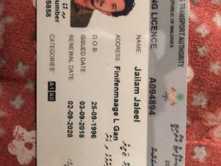 Found driving license of Jailam Jaleel