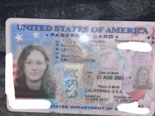 Found passport of Emily Elizabeth